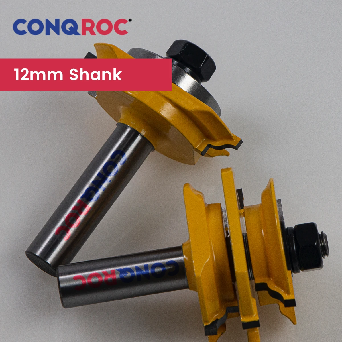 12mm Shank Recoverable Bead Glass Door Router Bit Set with Bearing Guide Woodworking Milling Cutters Kit