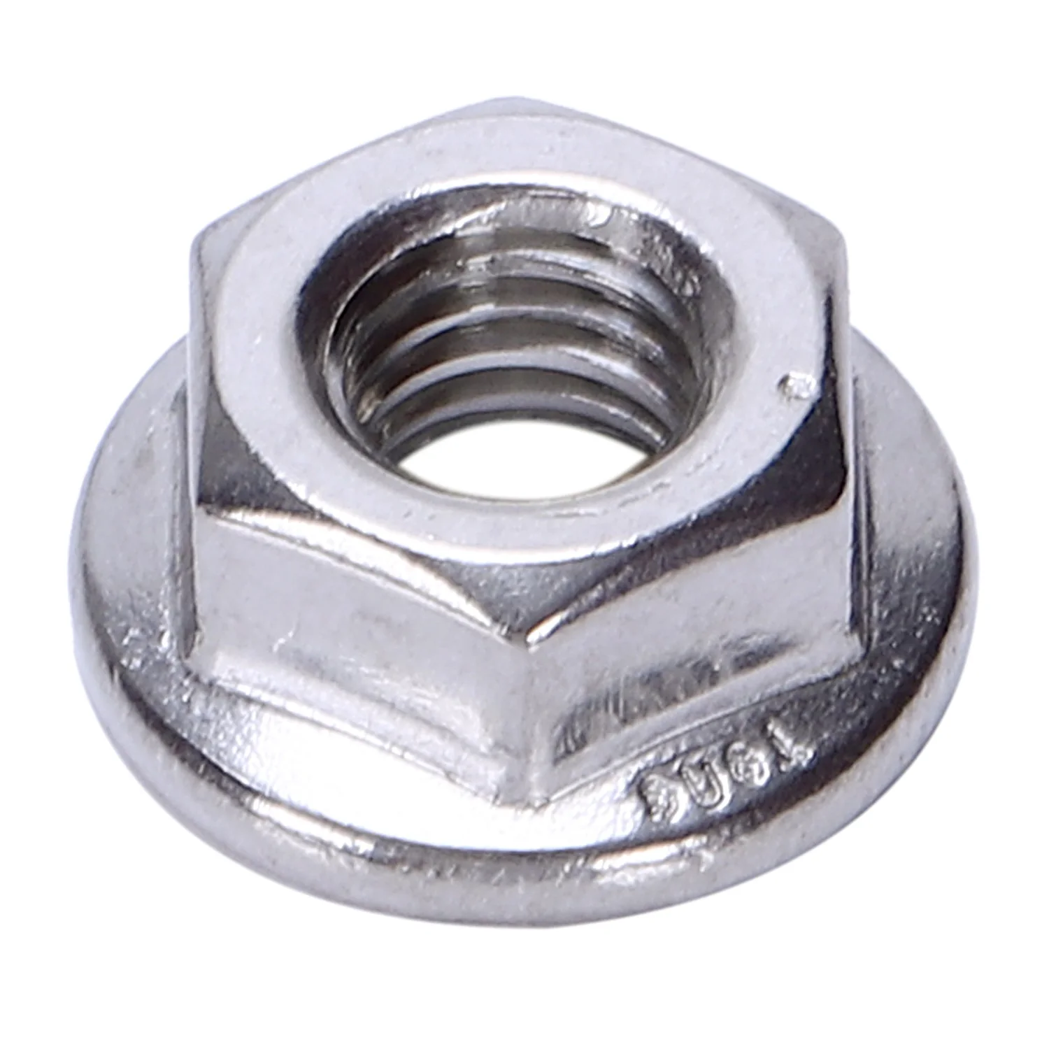 A79I 25 Pcs 304 Stainless Steel Serrated Flange Metric Hex Lock Nuts M6