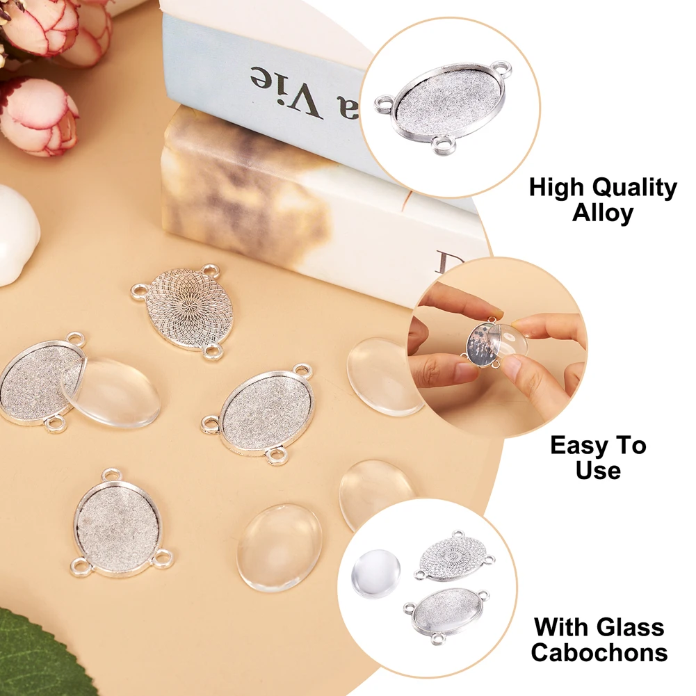 6 set di basi ovali in lega pe - Bezels Set Pendant recensione e prezzo