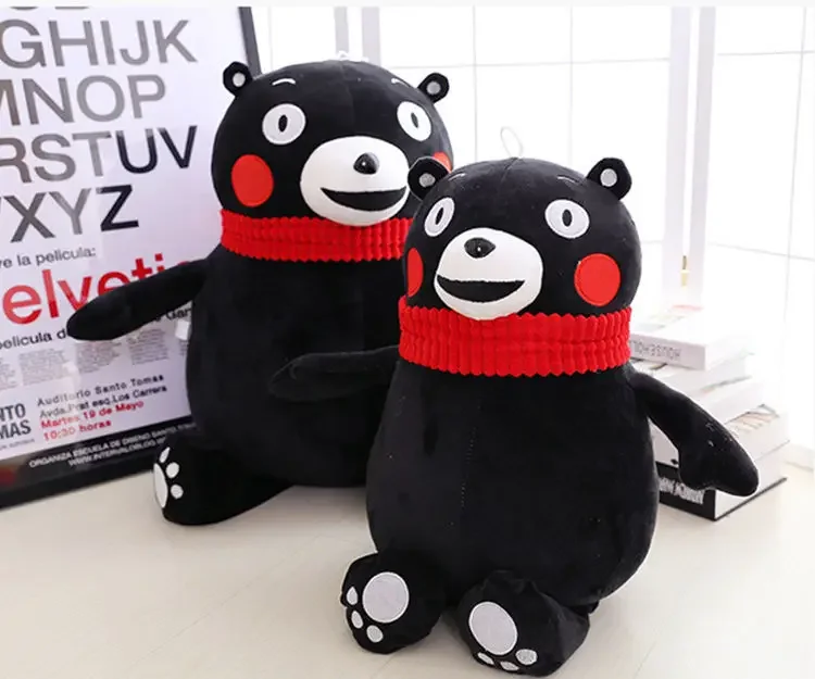 [Funny] 100cm Kumamon Character Japan Bear Plush Toy Cute Stuffed Pillow Doll Only Cover(No filling) with zipper kids child gift