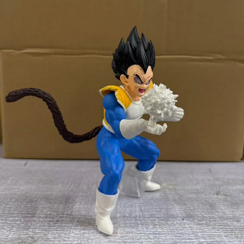 17CM Anime Dragon Ball Z Vegeta Figur Vegeta Statue mit Künstlichem Mond PVC Action-figuren Sammlung Modell Spielzeug Geschenke – Detail 2
