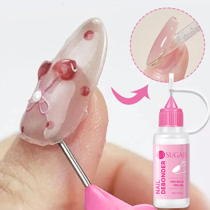 UR SUGAR 15ml Remover per punte solide Gel riutilizzabile Stampa su unghie finte Manicure Colla gelatinosa UV Rimuovi punte delle unghie Strumento accessorio fai da te