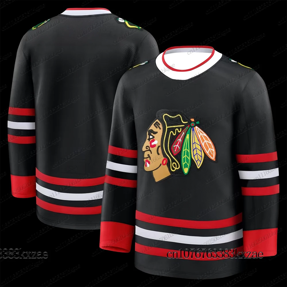 Autumn Winter Hockey Jerseys For Men Chicago Blackhawks Hockey Jerseys Casual Sports Hockey Jersey Parent Child Hockey Jerseys