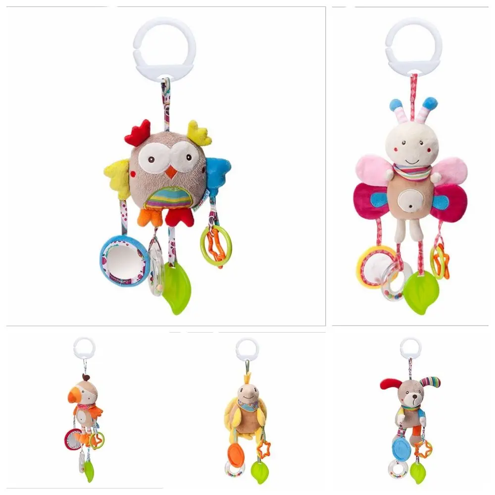 ของเล่นเขย่ามือเด็ก ดีไซน์น่ารัก ของเล่นกระดิ่ง วัสดุผ้าพลัฌ ของเล่นแขวนรถเข็นเด็ก ตุ๊กตาสัตว์ ฝึกการจับ