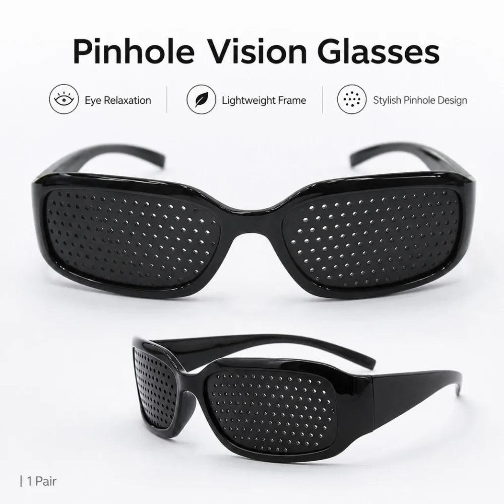 Lunettes à micro-perforations pour l'amélioration de la vision et l'exercice oculaire, pour l'astigmatisme, unisexe