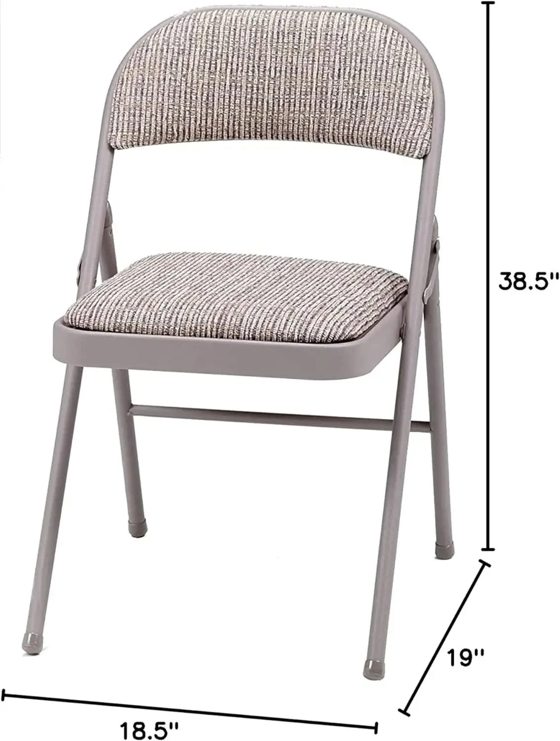 Ensemble de chaises pliantes rembourrées en tissu métallique, confort soudain, chaises de salle à manger de luxe, idéales pour les occasions spéciales à l'intérieur ou les événements en plein air