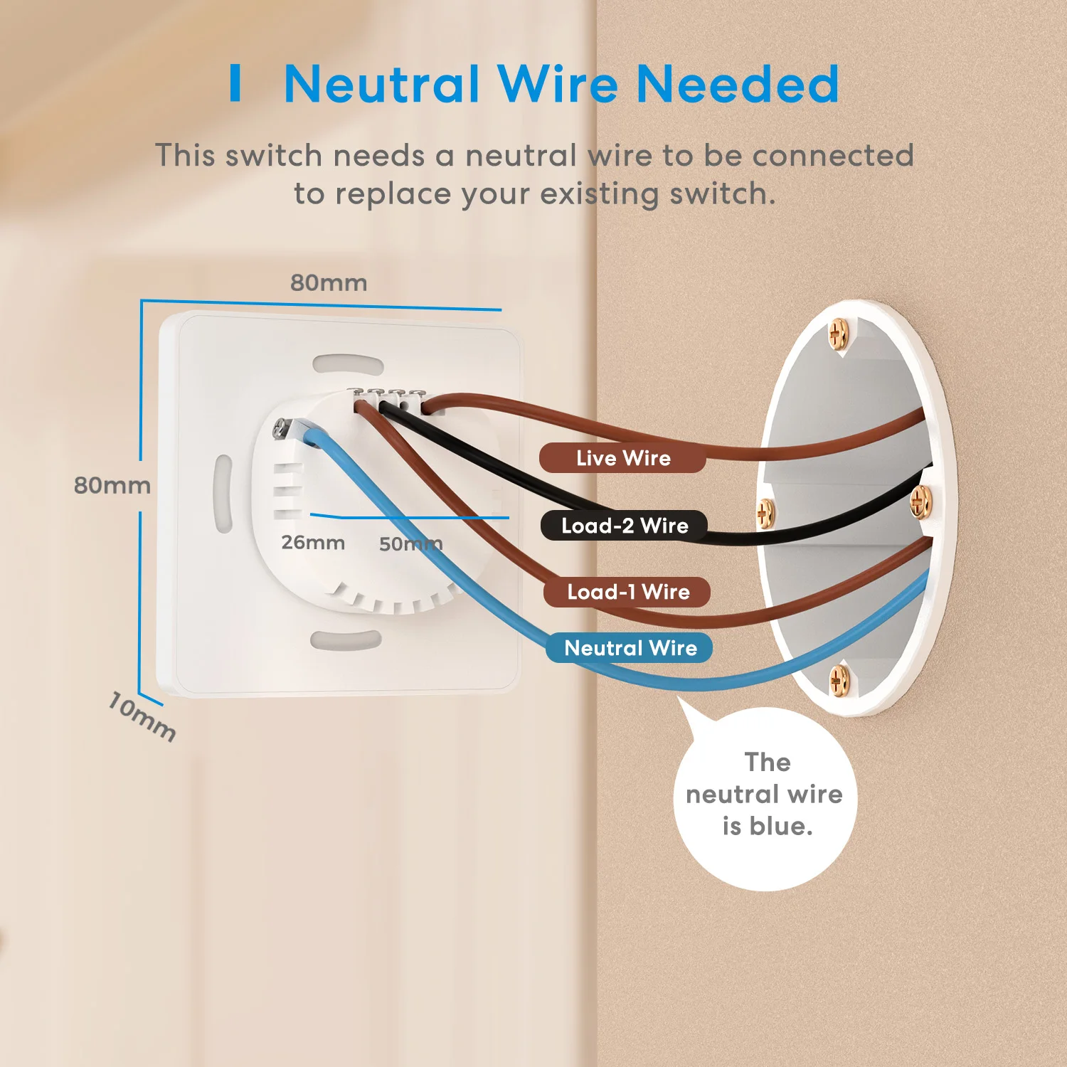 HomeKit Smart Wifi 2 Way Switch EU Standard Stair Touch Switch APP Remote Countrol Support Alexa Google Assistant SmartThings