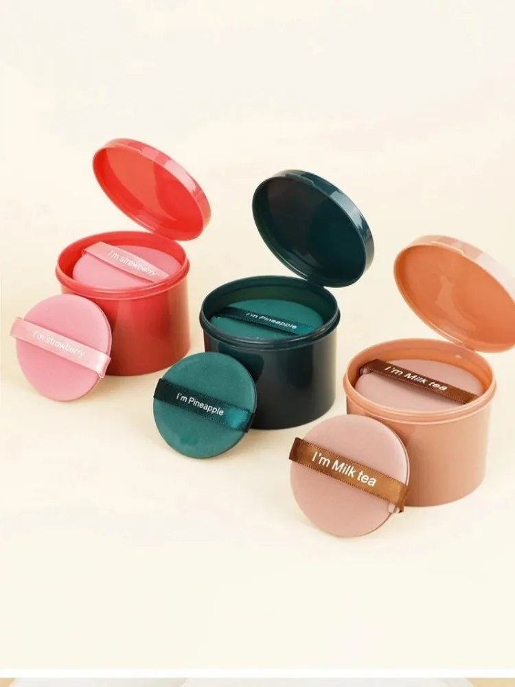 مجموعة من 7 قطع من وسائد الهواء مع حقيبة تخزين - أدوات توزيع إسفنجية احترافية رطبة وجافة وقابلة لإعادة الاستخدام للسائل والكريمي والأساس