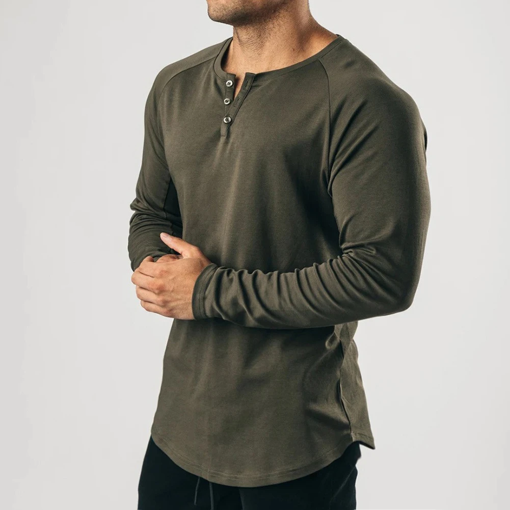 Fashion Hot New T-Shirt Mens Solid Color Sports Tee Training Undershirt V Neck Tops 5%Spandex Button Down Shirts