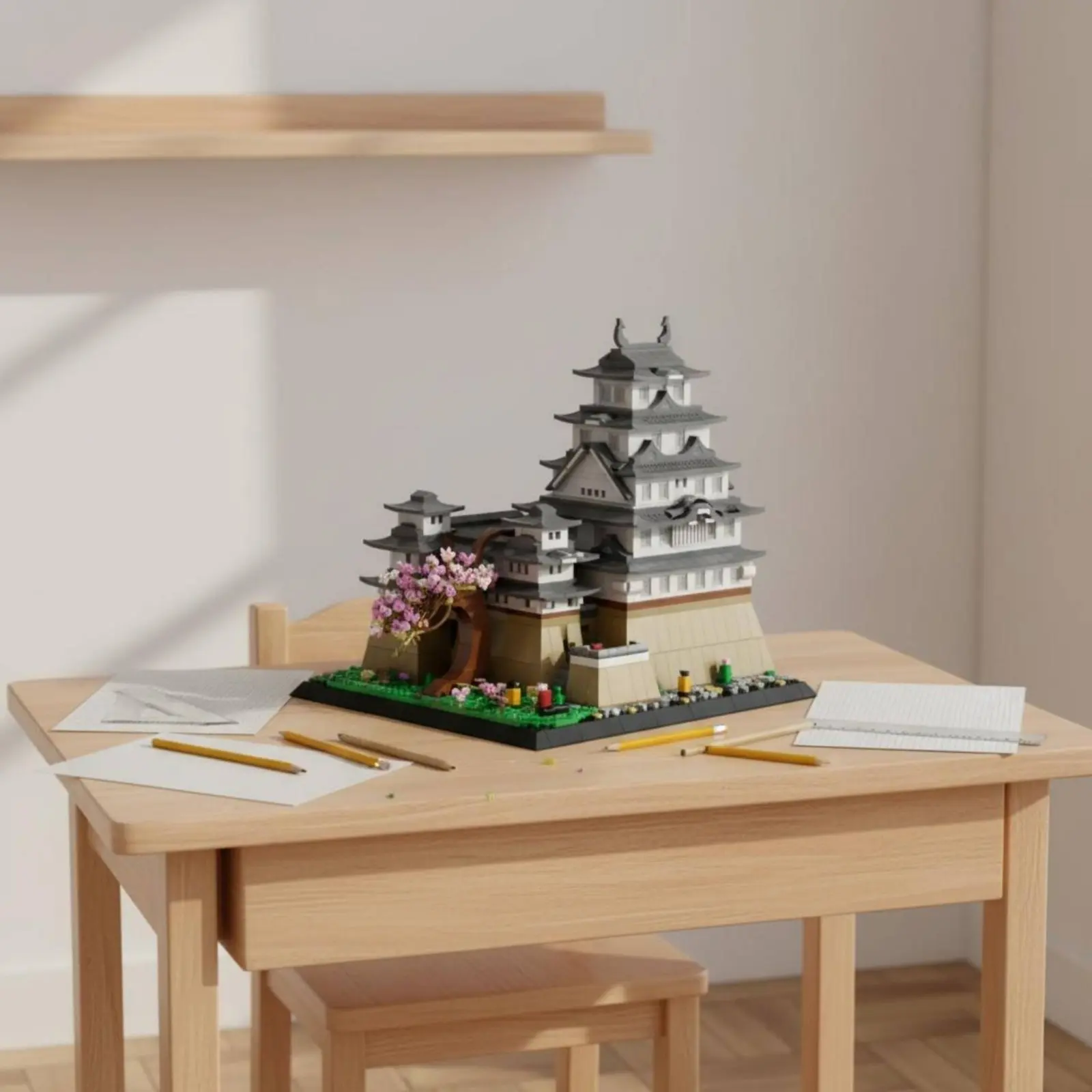 

1866 Pieces Himeji Castle Building Set Architecture Collection Japanese Castle Brick Model Himeji-Castle Japan Model Collectible