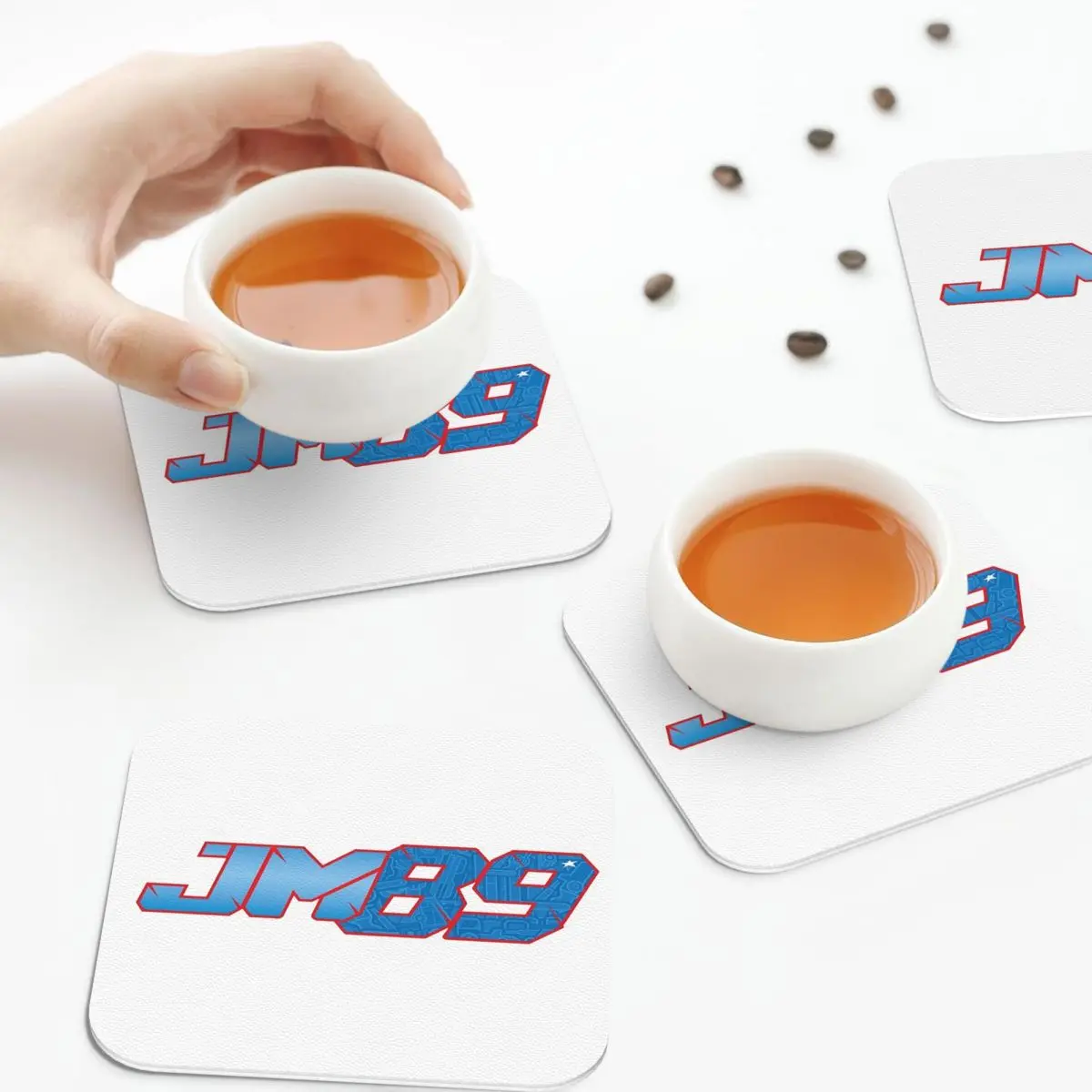 

Jorge Martin Number 89 Coasters Kitchen Placemats Non-slip Insulation Cup Coffee Mats For Decor Home Tableware Pads Set of 4
