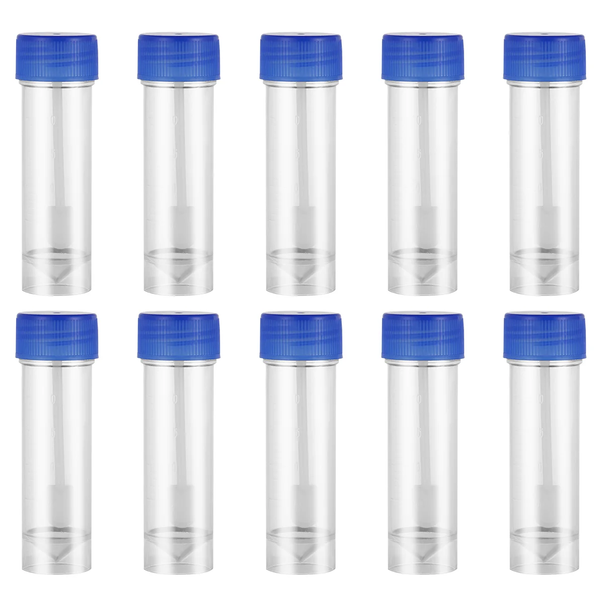 Hemobllo 10PCS Practical Plastic Specimen Cup Stool Container 25-30ml without Label Laboratory Medical Use