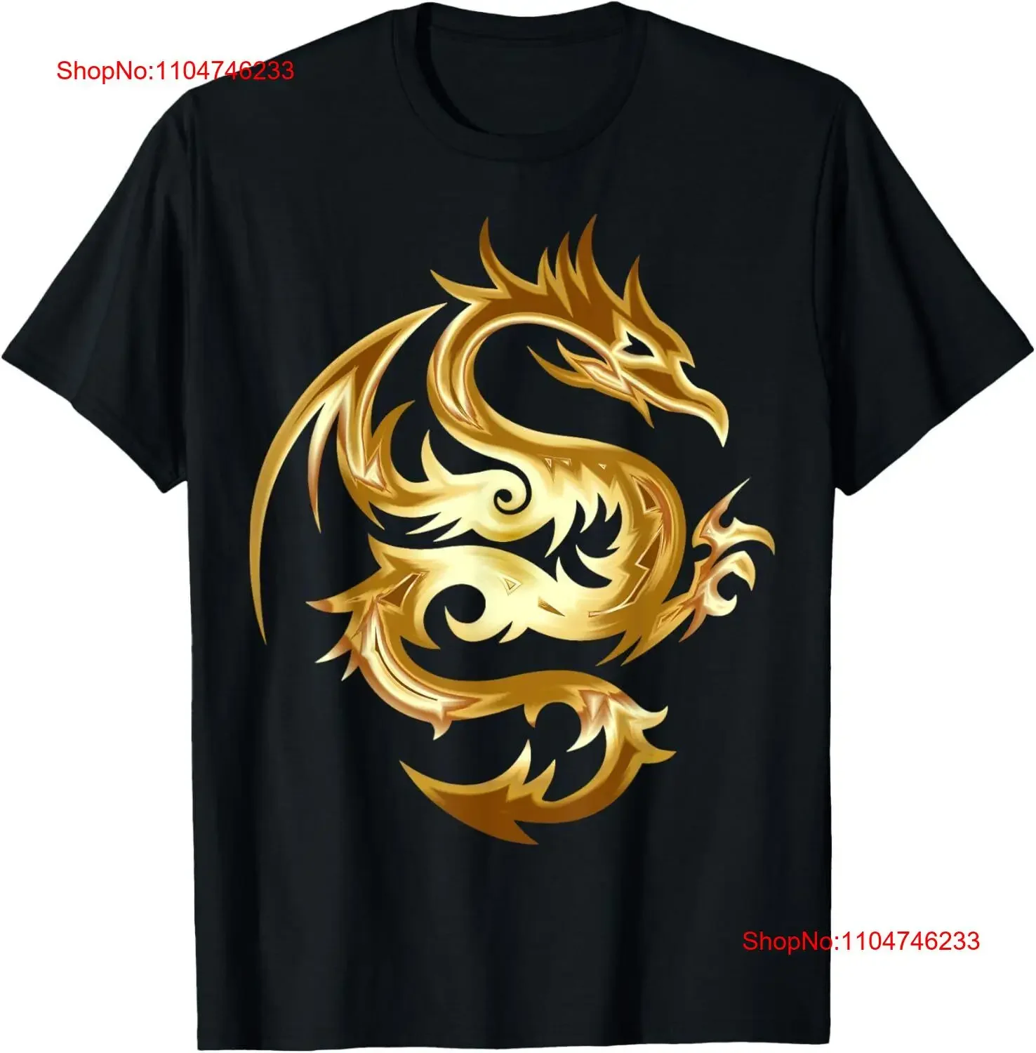 

dragon gold t shirt vintage Washed Stretched Versatile Breathable Comfortable designer clothes graphic Top For Everyday Wear