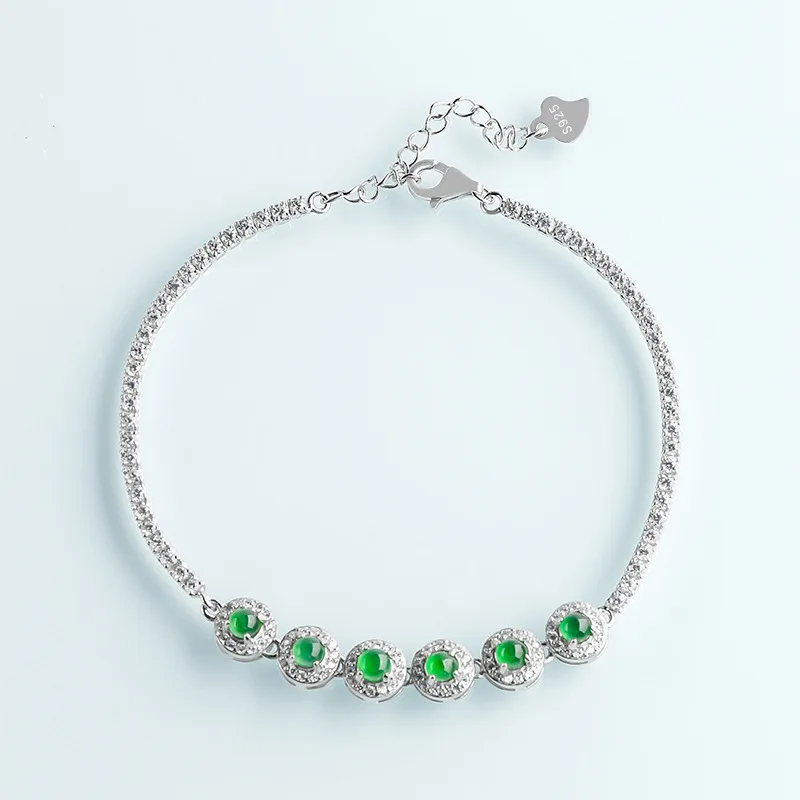 

Натуральный нефрит, сертифицированный Мьянма, императорский жадеит, серебряный браслет 925, женский браслет из настоящего бирманского зеленого нефрита, серебряные браслеты