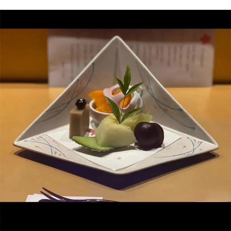 

Ceramic Dinner Plate Irregular Sashimi Sushi Dessert Plates Snack Restaurant Specialty Tableware