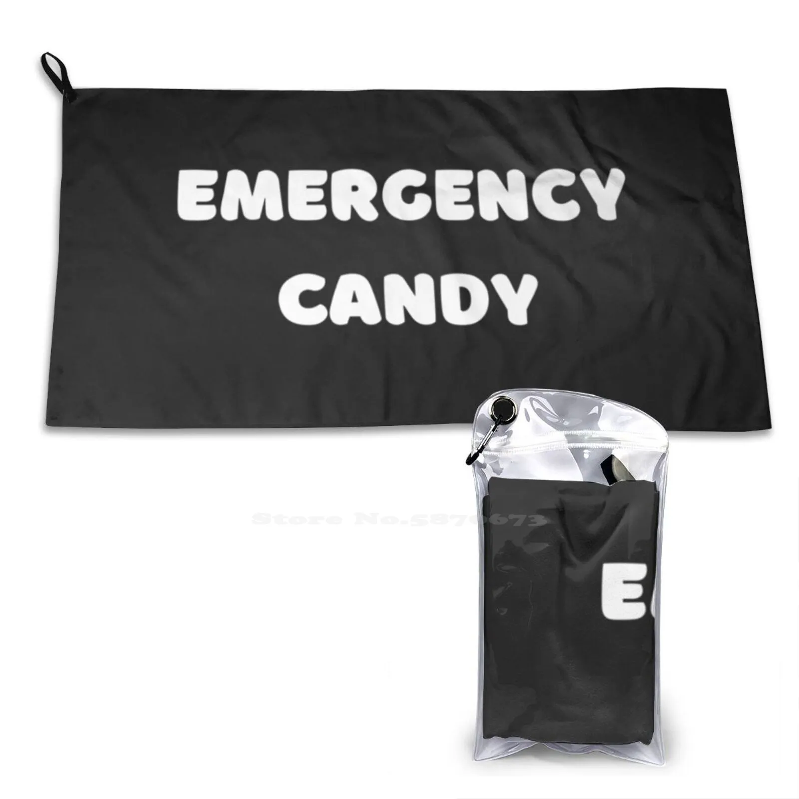 Emergency Candy Pouch Soft Towel Quick Dry Beach Towel Travel Adventure Explore Wanderlust Typography World Flight Vacation Jet