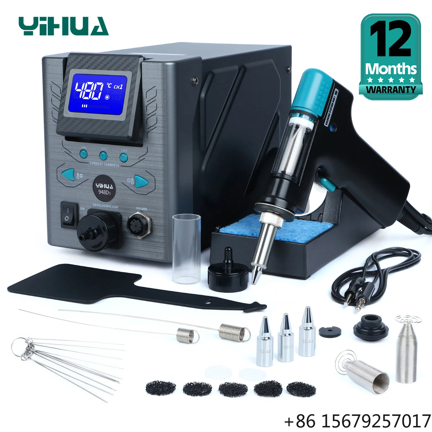 Desoldering Station 110W Electric Soldering Tin Suction Sucker Gun THT PTH Remover PCB Welding Tool YIHUA 948D-I W281