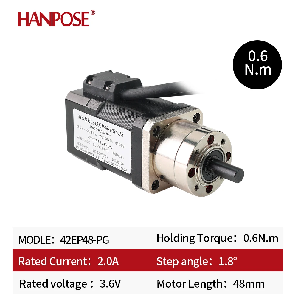 length 48mm 42EP48-PG planetary deceleration stepper motor + encoder planetary deceleration closed-loop CL42 Drive