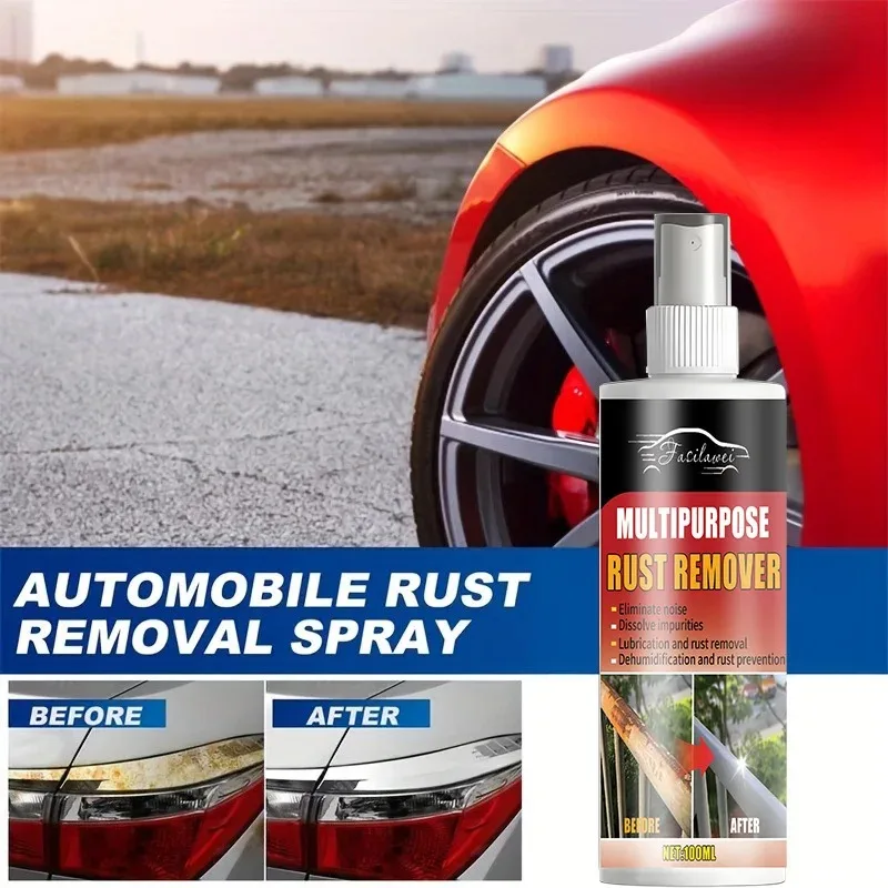 بخاخ إزالة الصدأ - منظف الطلاء المعدني، منظف مسحوق الحديد للصيانة للسيارات، مزيل فعال للصدأ ومنظف الحبوب الحديدية