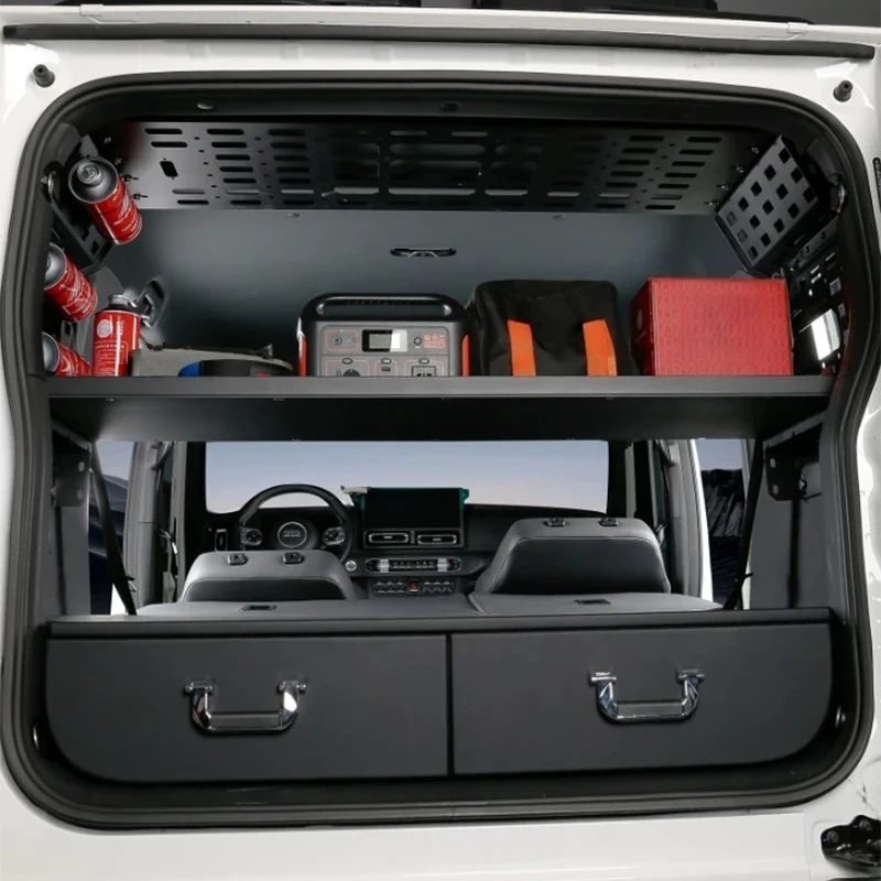 Trunk Storage Rack for BAIC 212 T01 2024 2025Rear Cargo Organizer Shelf Expandable Tailgate Rack Off-Road Mod Accessory