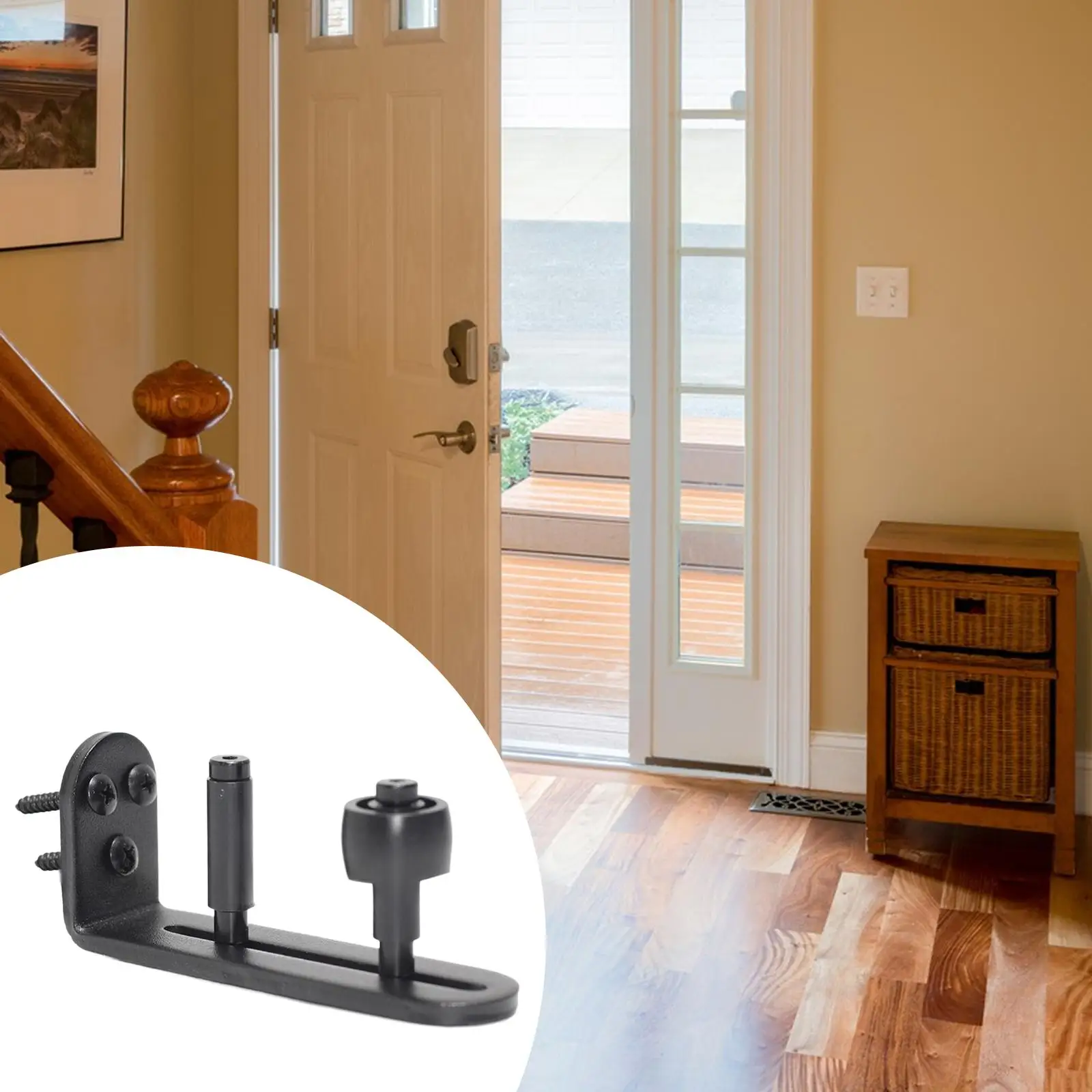 

Направляющая для раздвижной двери сарая с плоским дном, современный комплект фурнитуры из углеродистой стали для использования в нескольких сценариях и простота установки