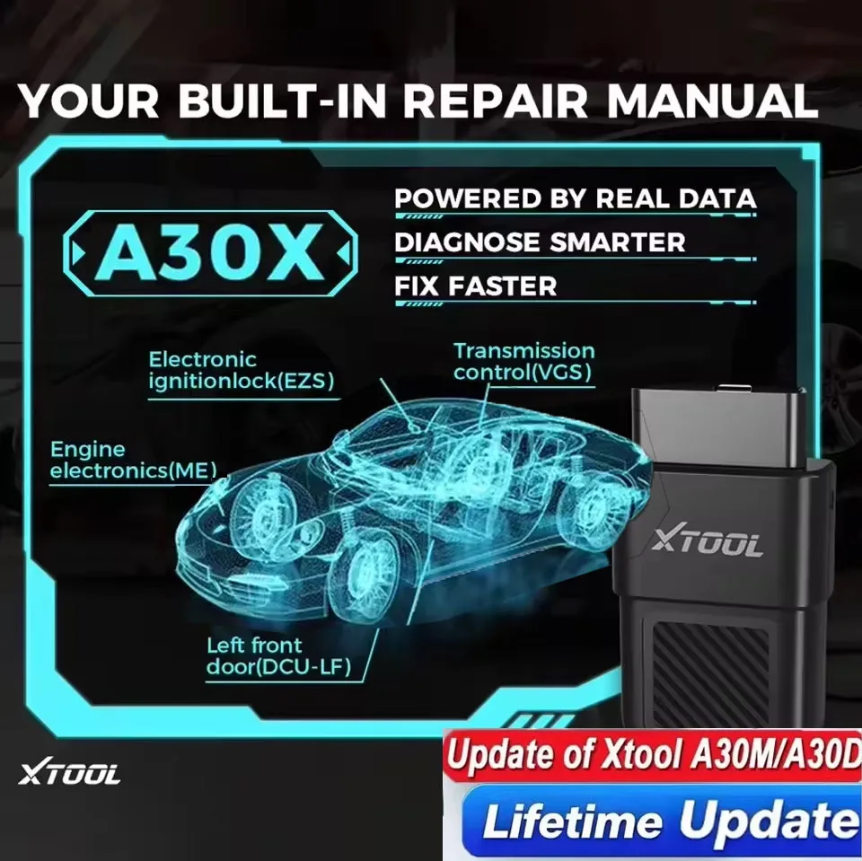 with Extend Cable NEW XTOOL Anyscan A30X Scanner PK XTOOL Anyscan A30m 26+ Relearn/Reset OBDII Code Reader Bluetooth 5.0