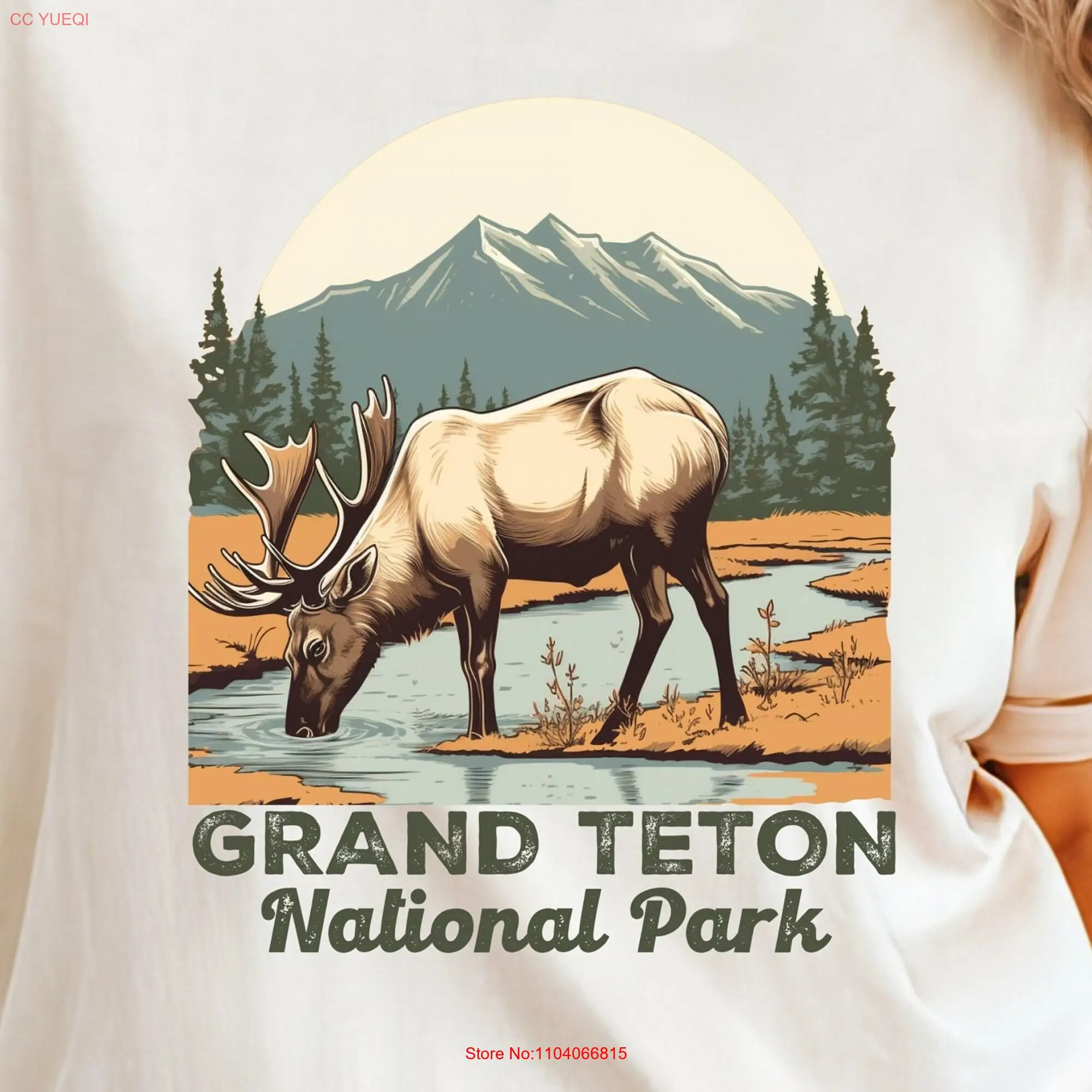 Grand Teton National Park T Shirt Wyoming State Camping Hiking Matching Group Road Trip Vacation  long or short sleeves