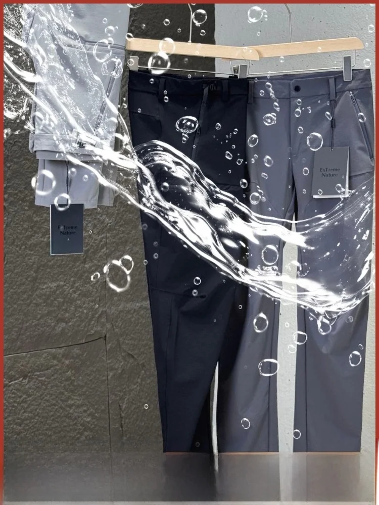 

Уличные мужские ветрозащитные повседневные брюки с 3D пошивкой, легкие дышащие прямые брюки, модная повседневная одежда, нейлоновая ткань