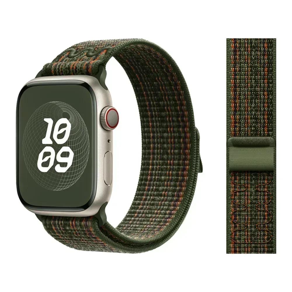 Armbänder für Apple Watch Band 45 mm 46 mm 42 mm 49 mm 44 mm für Nike Nylon Sport Loop Armband Correa iWatch 10 9 8 7 6 5 4 SE Ultra 2 – Detail 24