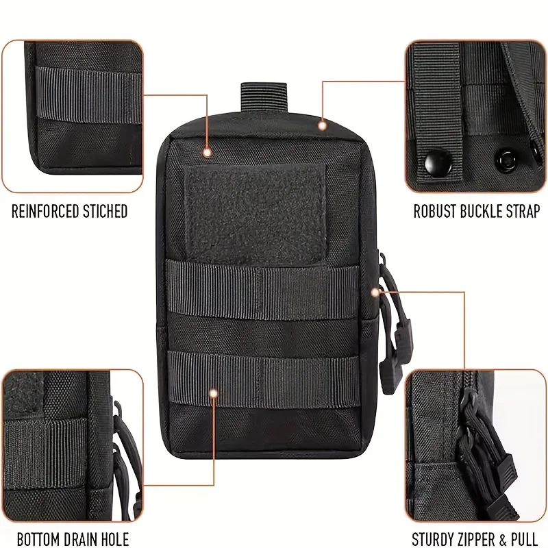 Molle Bag Tactical Attachment Package Outdoor Pouch Utility Molle Waist Bag EDC Tools Storage Pouch Multi-function Hanging Packs