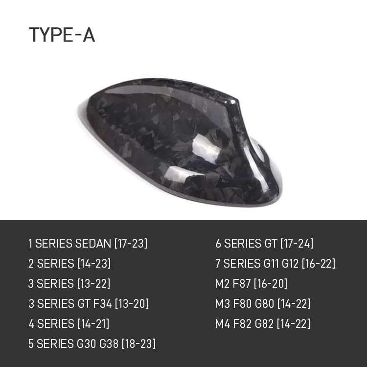 Real Carbon Fiber Car Shark Fin Trim Cover For BMW 1 2 3 4 5 7 Series X1 X3 F22 F30 F34 F80 F87 F32 F36 G11 G20 G12 G30 M2 M3 M4 image 3