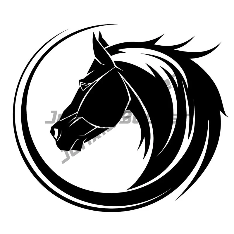 

Various Sizes Colors Car Stickers Vinyl Decal Horse Head Modeling Motorcycle Decorative Accessories Creative Waterproof