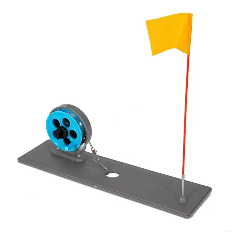   Ice Fishing Rod Enhances Stability on Snow and Ice Terrain for Anglers Ice Fishing Rod with Flag Marker