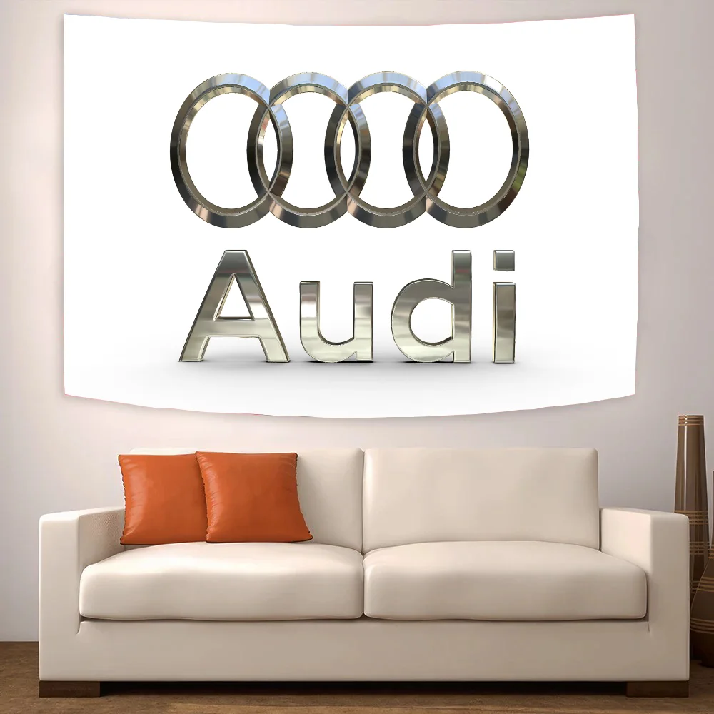 A-audi Logo Garage Flag to Hang Decorative Flags and Banners Outdoor Decor Home Decoration Flags for Rooms Decorations Custom