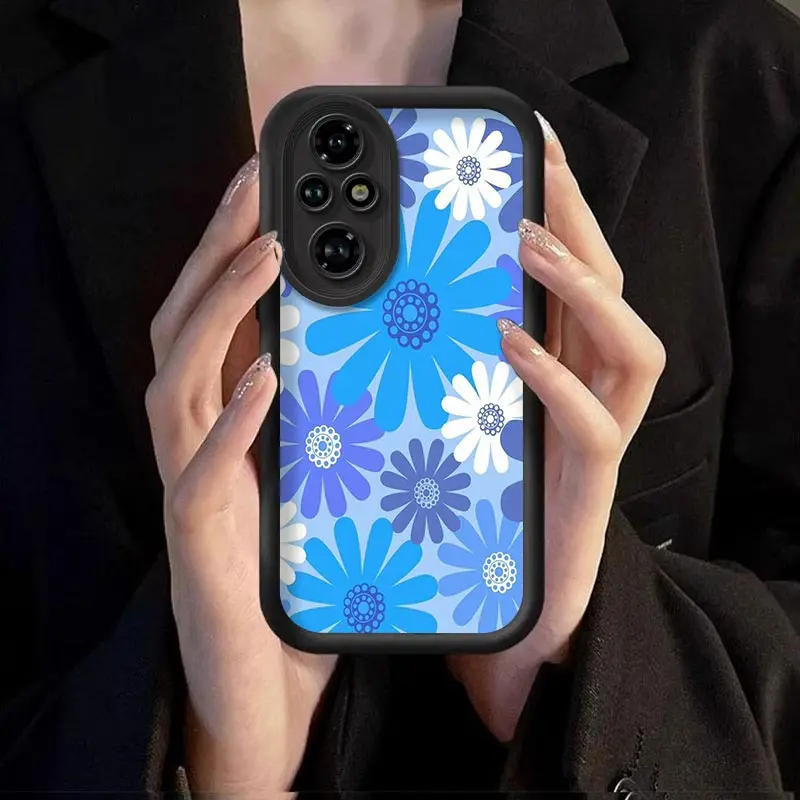 

Чехол для телефона с браслетом Sky Eye 200 Blue Flowers для Honor 200 200Lite 200Pro 50SE 50 Play60Plus Magic 6Lite 6Pro 7Lite Cover