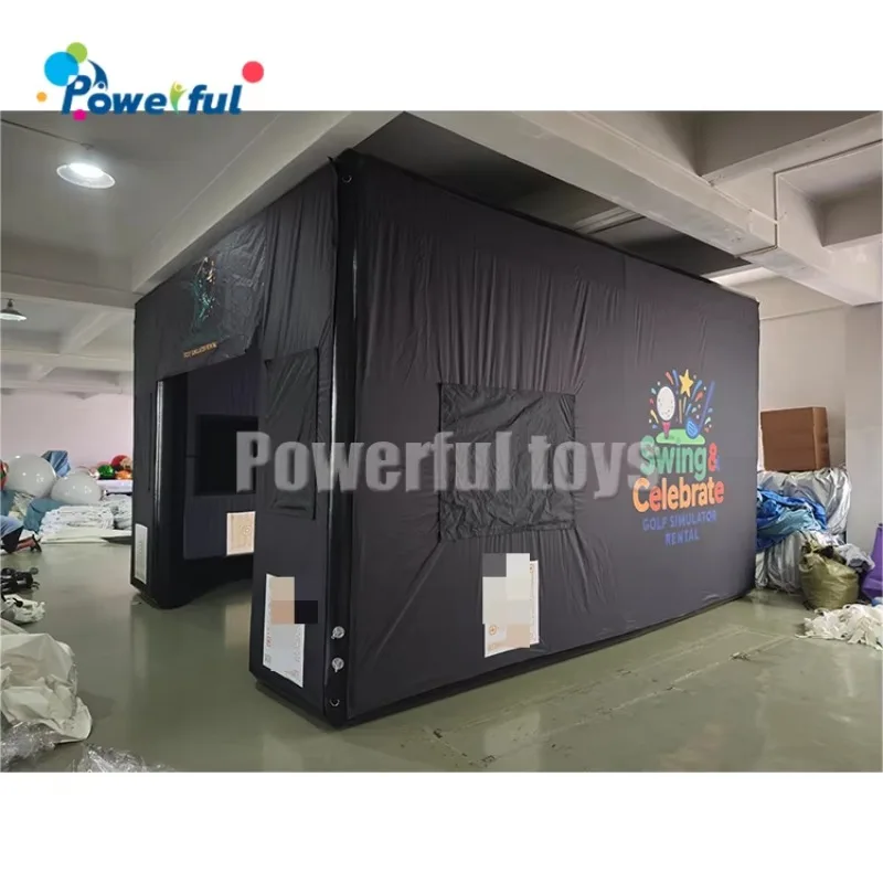 High Quality Portable Mini Golf Course Field Inflatable Golf Simulator Tent for Sale Premium Advertising Inflatables
