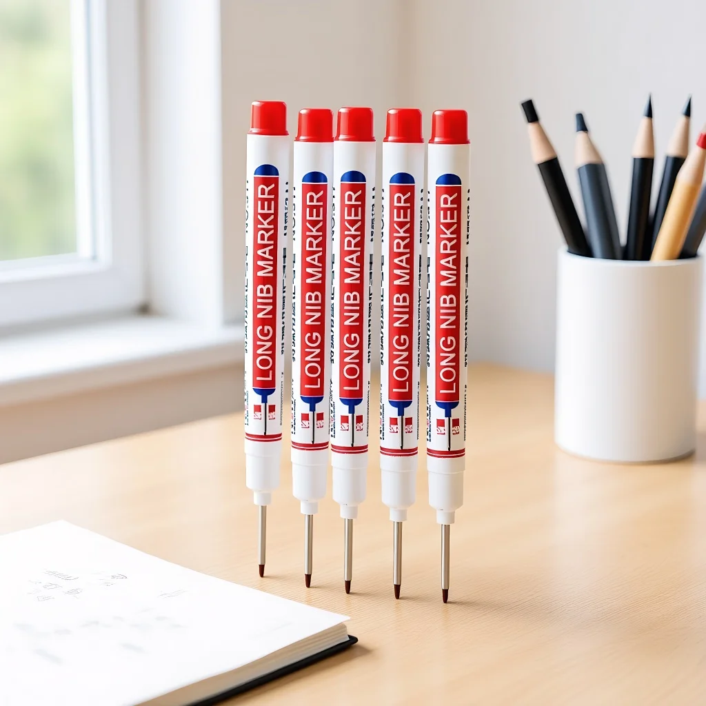 

​ ​ 5/10/20 шт. Маркировочные ручки на масляной основе — водонепроницаемый длинный наконечник для дерева, плитки и металла (красный/черный/синий) ​ ​