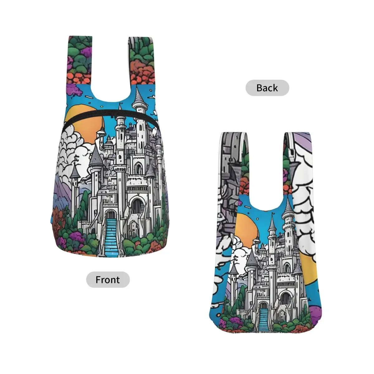 Magic Cloud Castle Backpack Student Storage BookBag Kids School Bag Computer Shoulder Bags for Boys Girls