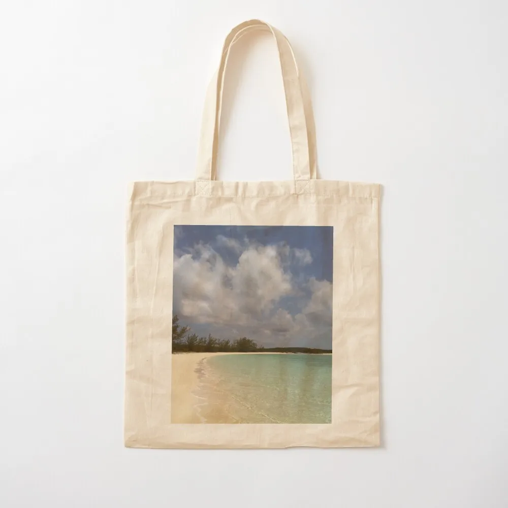 Beach Stocking Island, Exuma, Bahamas Tote Bag tote bag men Big bag Portable shopping bags for women Canvas Tote