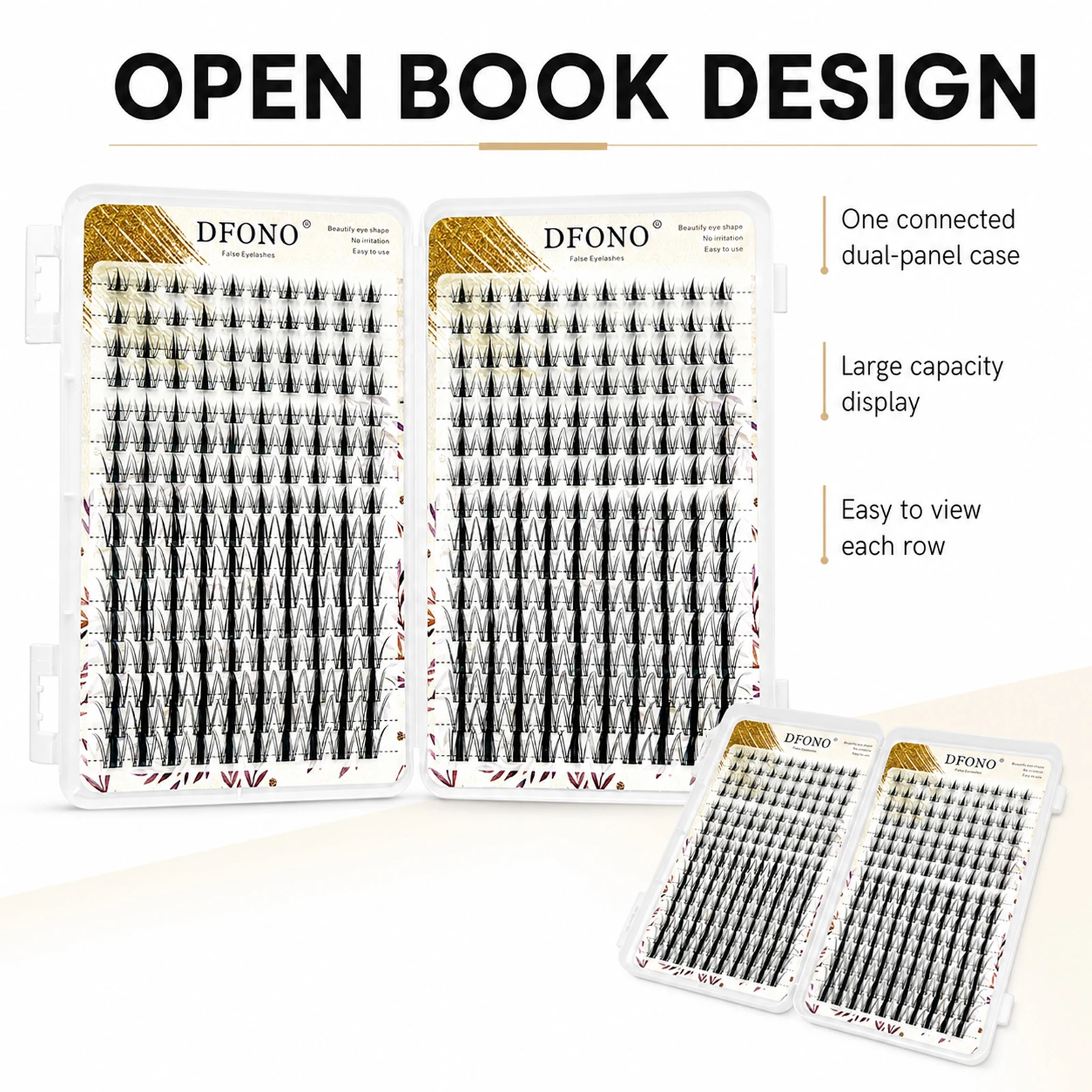 Spiky DIY Cluster Lashes Dual Panel Lash Book Wispy Manga Anime Einzelne Wimpernverlängerungen Natürliches Volumen Falsche Wimpern – Detail 1