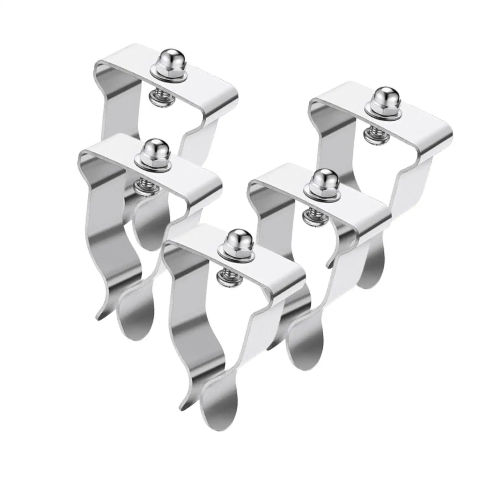 5Pcs Window Well Cover Clips Heavy Duty with Screws Nuts Stainless Steel Replace Clamps Hardware Kit Utility Sturdy Accessories