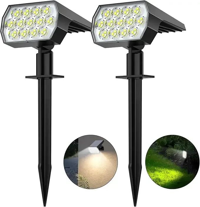 Swiatla 52 LED Solar Spotlight Black 4