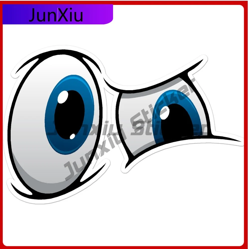 

Cartoon Blue Eyes Funny Premium Fade Resistant Creative Car Decal Accessory Waterproof Vinyl Laptop Window Bumper Auto Exterior