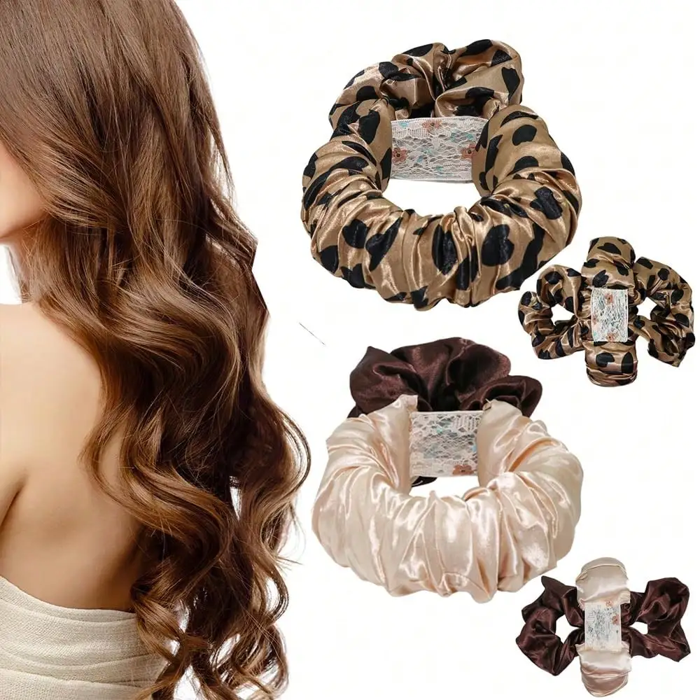 

Heatless Hair Curler Overnight To Sleep In,Heatless Curling Scrunchie Women Soft Silk Lazy Rollers Headband Long Hair Overnight. (Colorful, Normal)