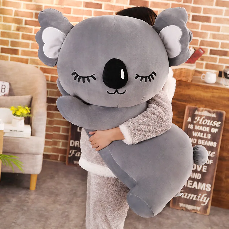 95cm Giant Size Koala Bear Sleeping Pillow Soft Stuffed Cushion Kawaii Animal Plush Toy Kid's Gift Birthday Xmas Gift Dropship