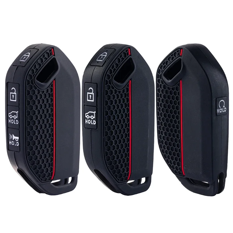 3/4/5 أزرار سيليكون حافظة مفاتيح السيارة غطاء فوب حامل لكيا بيكانتو سورينتو MQ4 كرنفال KA4 Morning K5 كارينز 2024 EV5 EV9 #1