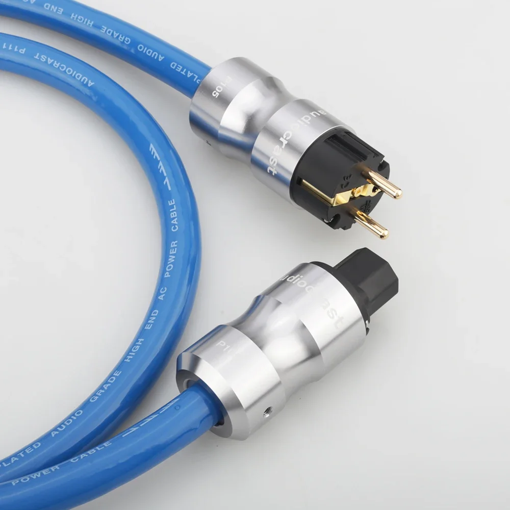 

Audiocrast P111 EU Power EMC Shield Шнур питания переменного тока Посеребренный кабель питания Schuko HIFI