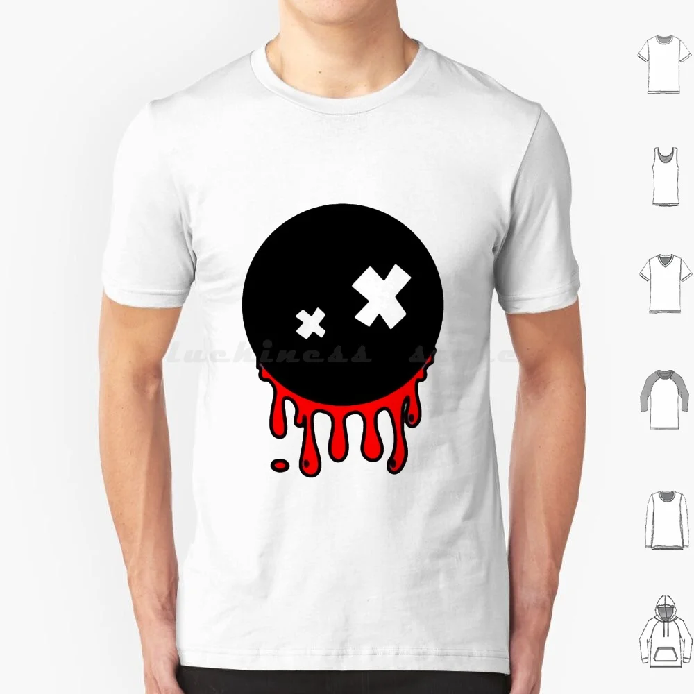 Funny Cartoon Bleeding Head T Shirt Men Women Kids 6xl Red Black Fun Cross Comic Blood Death Anime Cartoon Style Eyes Dead Head