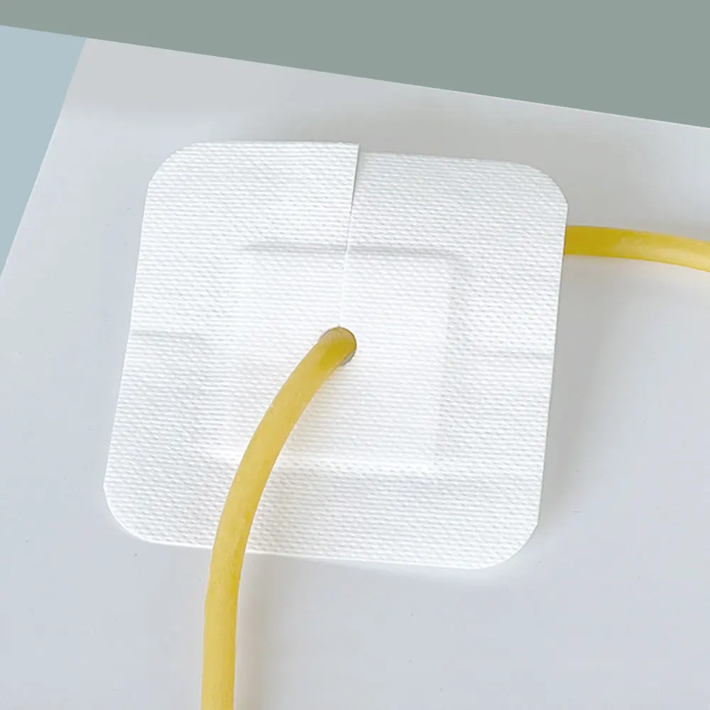 50-100Pcs 10*10cm Medical Drainage Tube Sterile Wound Dressing Non-Woven Patch for Renal Puncture Urinary Catheter Fixation