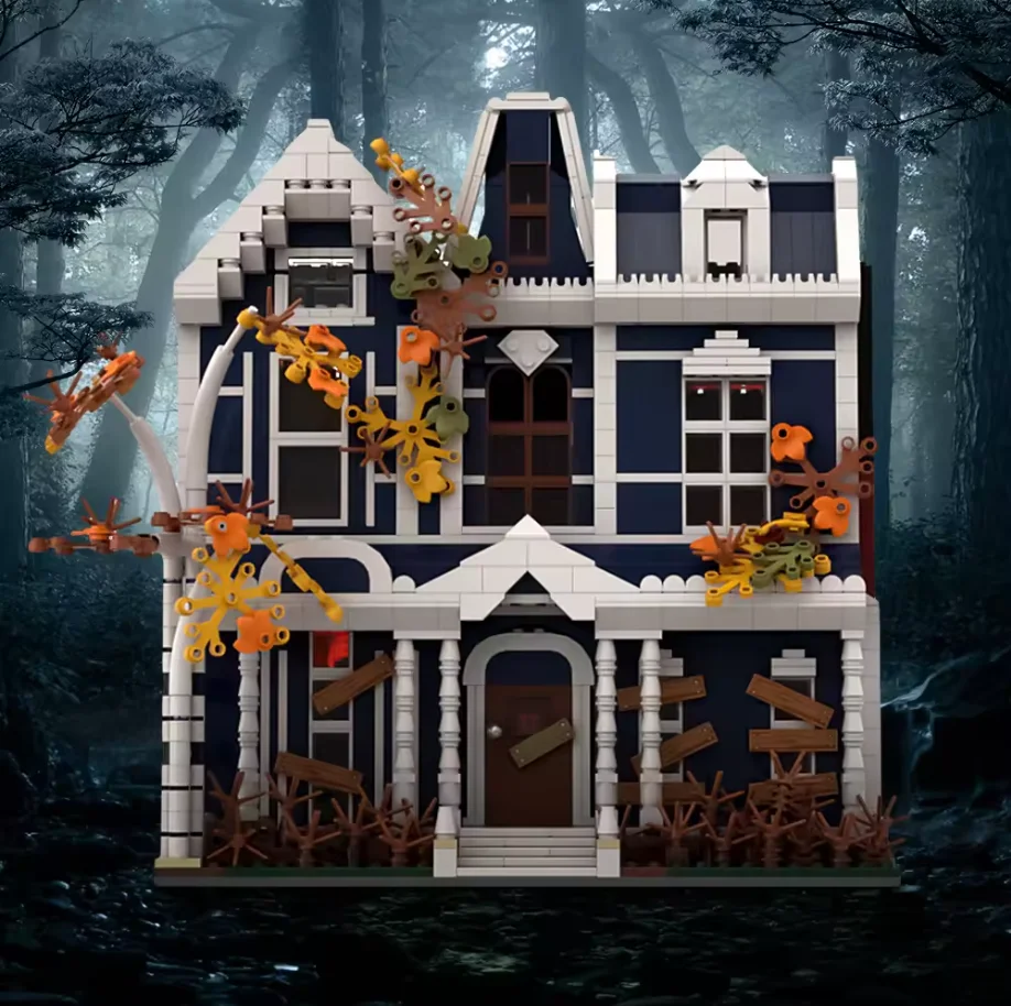 MOC Victor Creel House Building Blocks Horror TV Series Strange House Architecture Bricks Model Toys For Fans Children Gifts